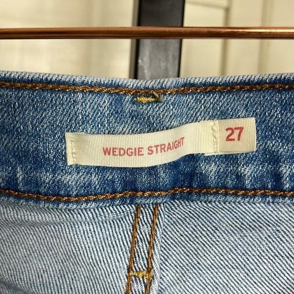 Levi Strauss & Co Women’s “Wedgie Straight” High Rise Patchwork Jeans Size 27 - Picture 11 of 14